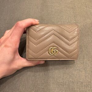 Tan Gucci Marmont Wallet